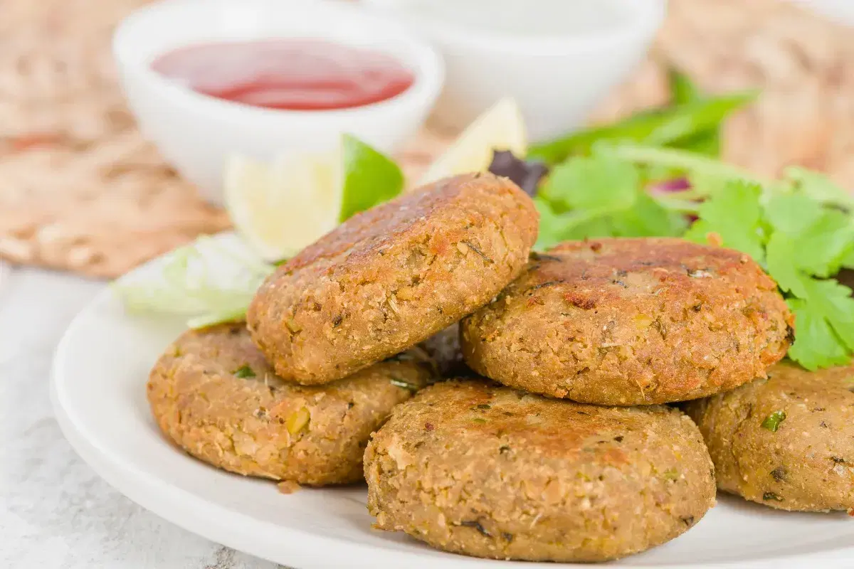 Garnish Rajma Galouti Kebabs